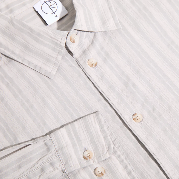 Polar Skate Co. Bart LS Shirt, Grey Stripe