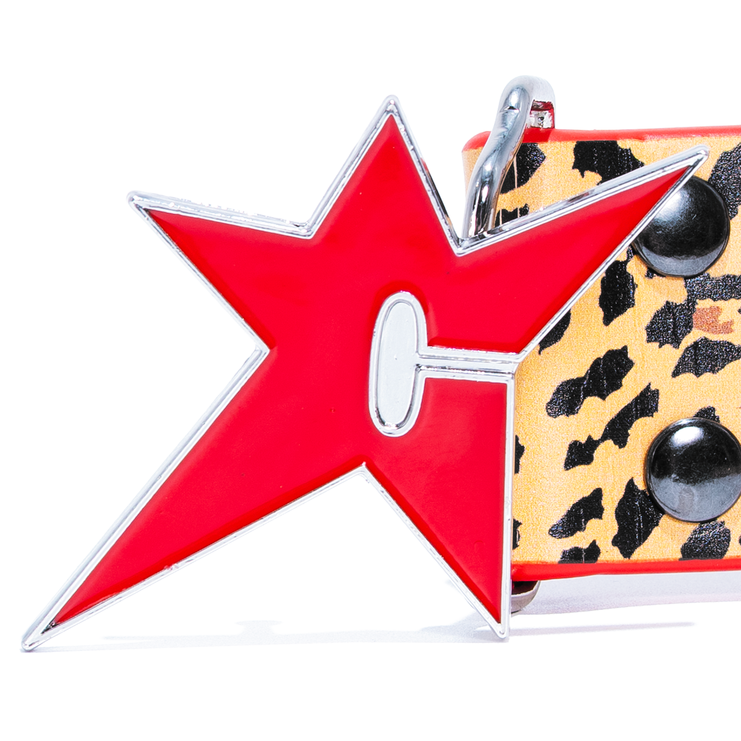 Leather Belt W / Buckle, cheetah