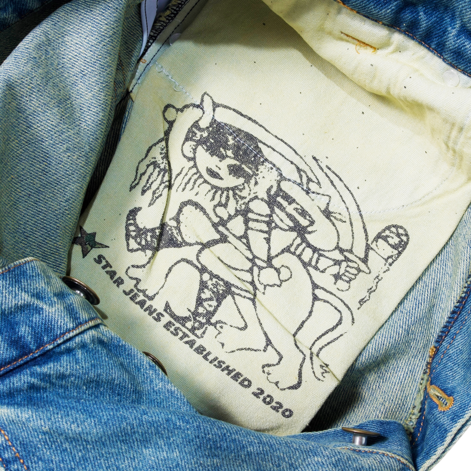 Faded C-Star Denim Shorts, Blue