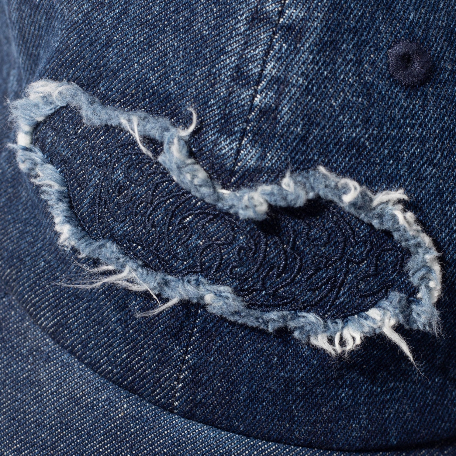 Applique Denim Cap, Blue