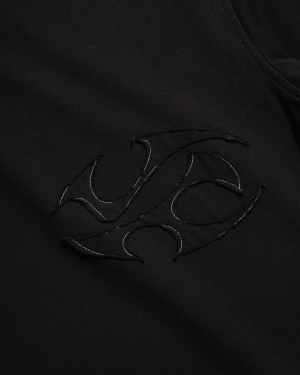 Velvet Clash Tee, Black