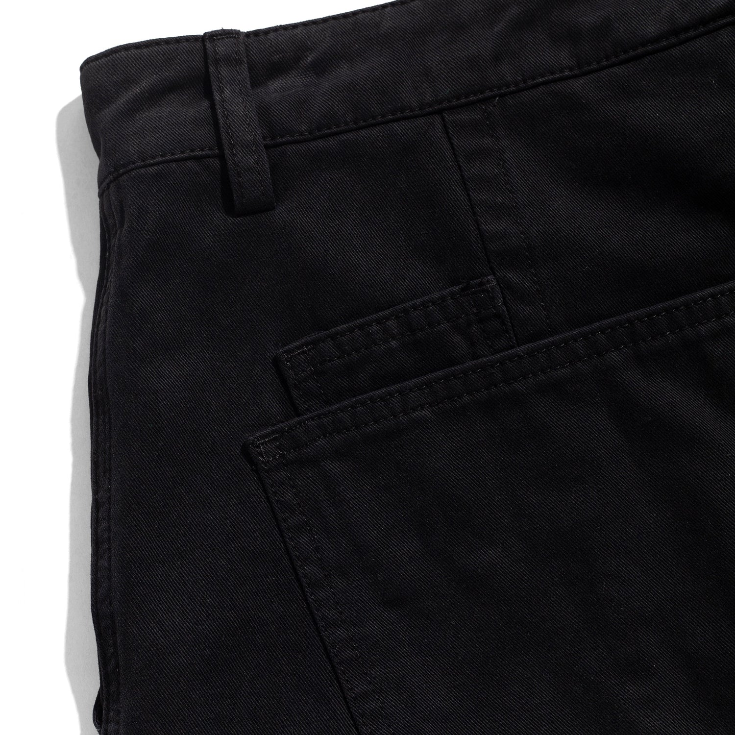 Wide Leg Canvas Pants, Black