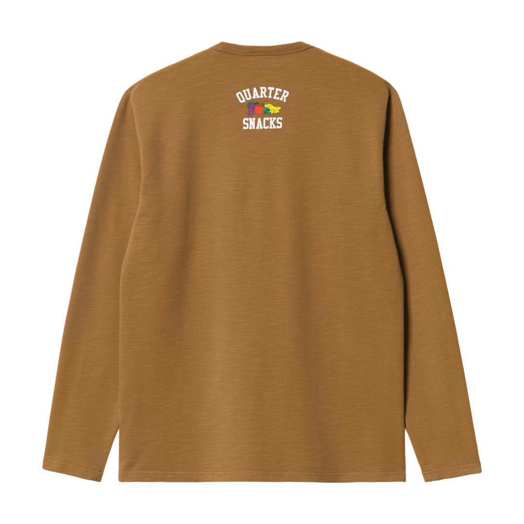 Quartersnacks Slub Yarn Pocket L/S Shirt, Hamilton Brown Heather