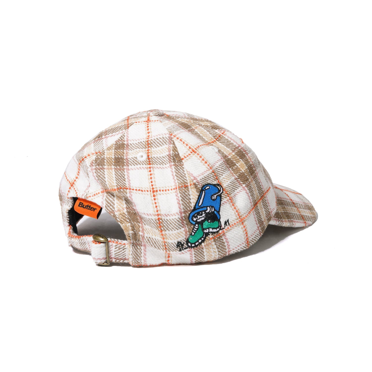 Bucket Plaid 6 Panel Cap, Brown