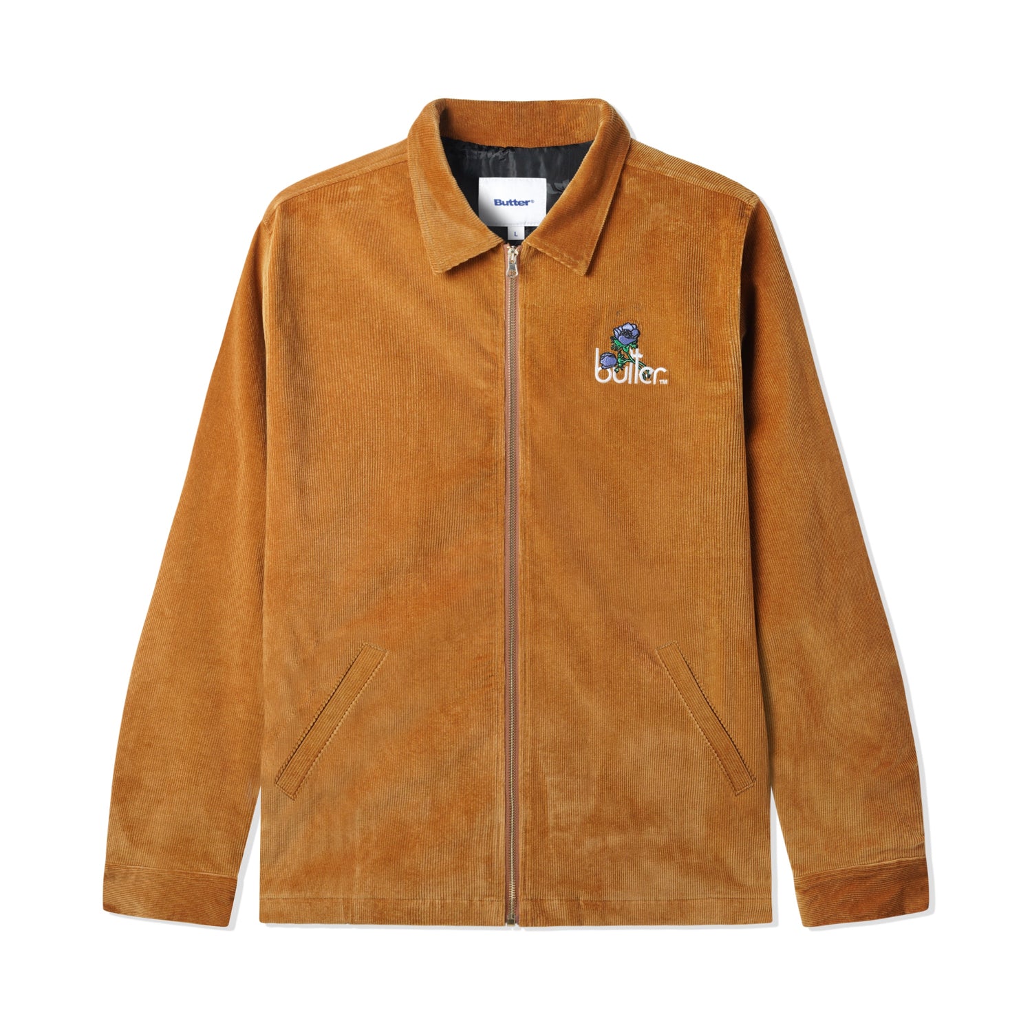 Corduroy Zip Thru Jacket, Brown