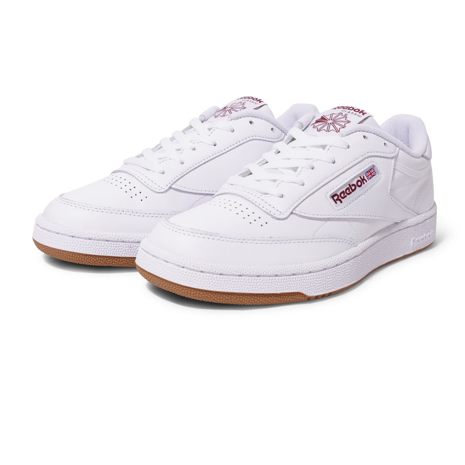 Club C 85, White / Burgundy