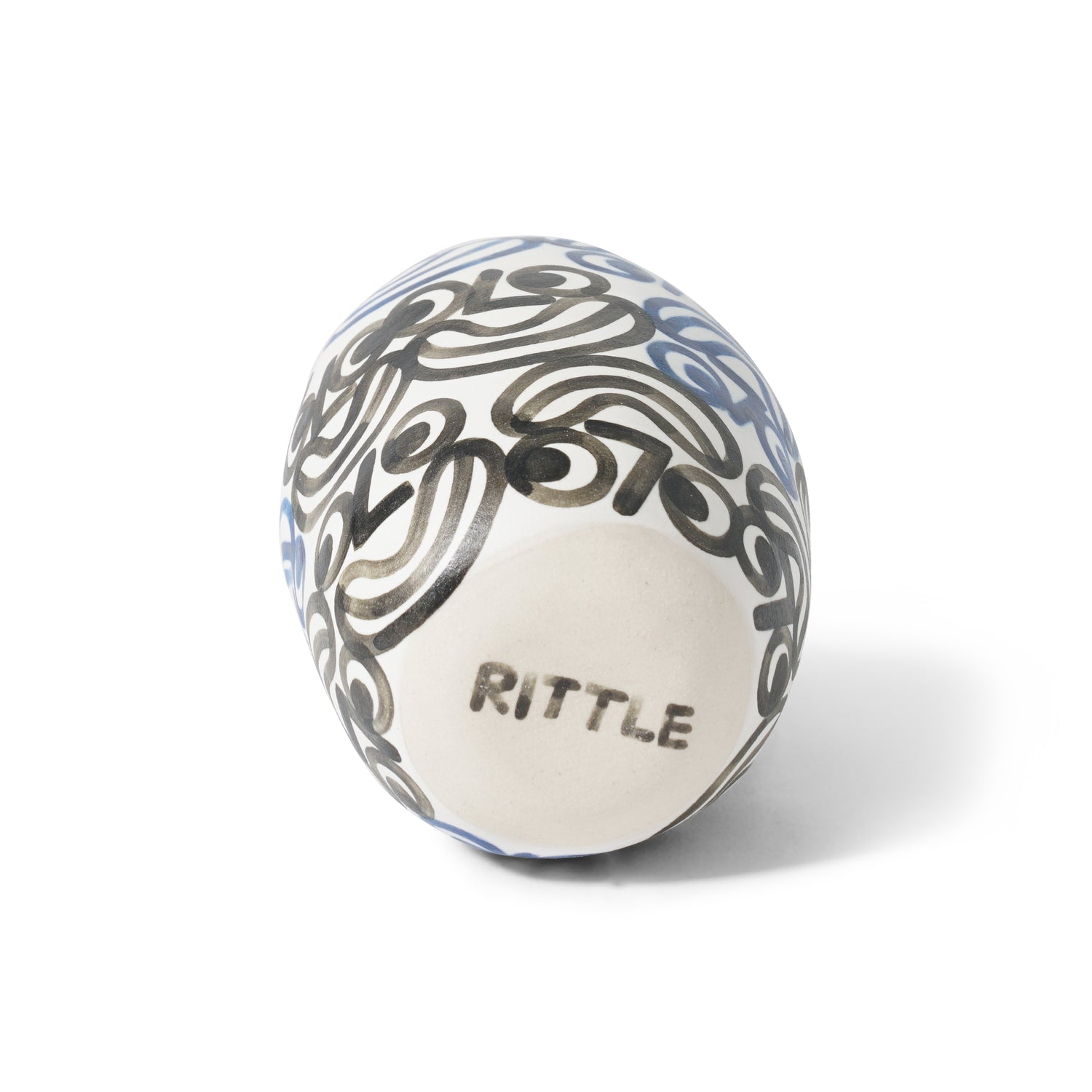 Small Smile Vase, Blue / Black