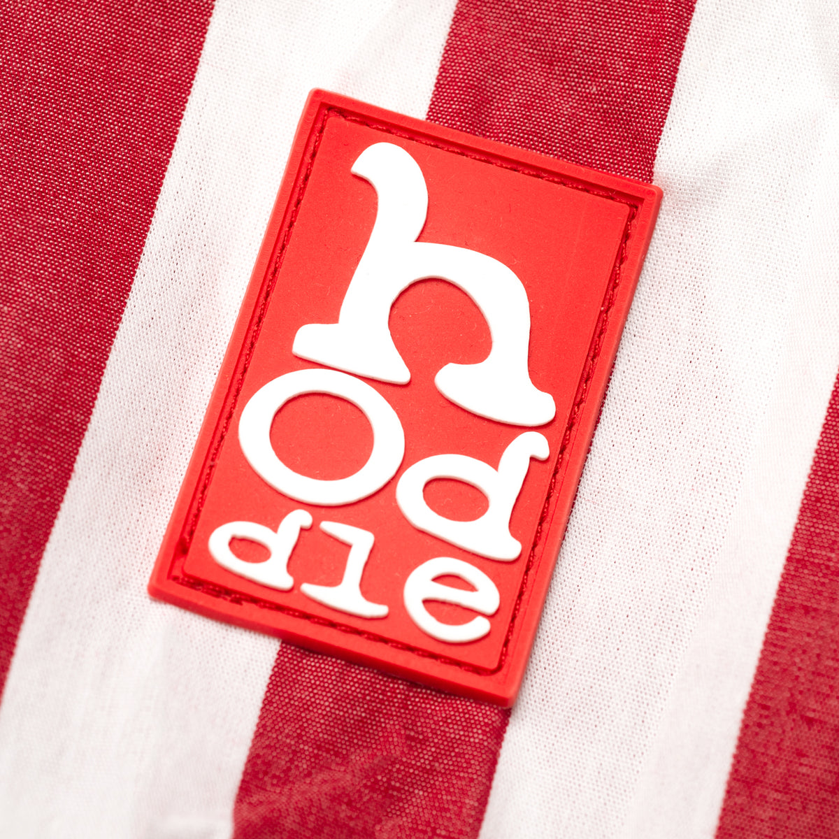 Quarter Zip Stripe Work Shirt, Red