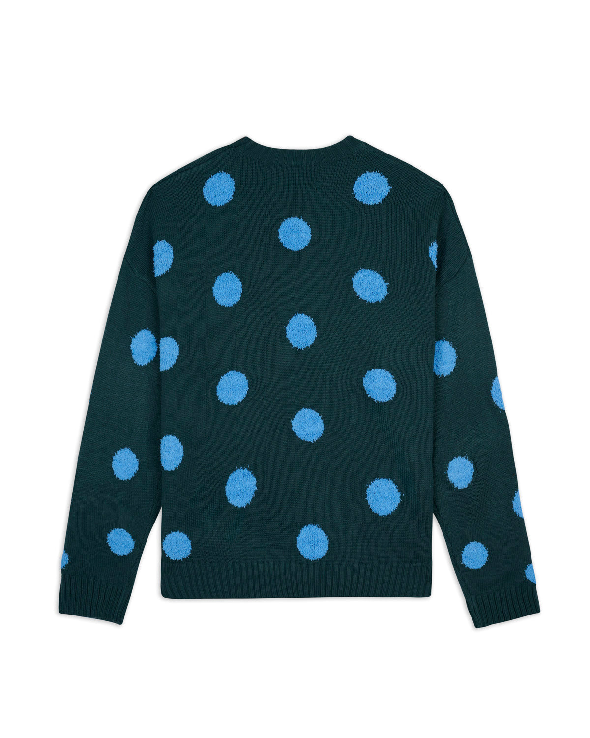 Polka Pile Crewneck Sweater, Mallard