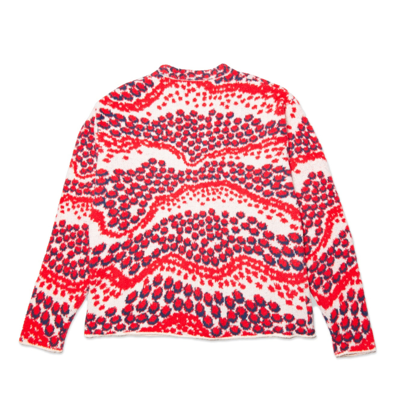 Perception Cardigan, Cream / Crimson / Blue