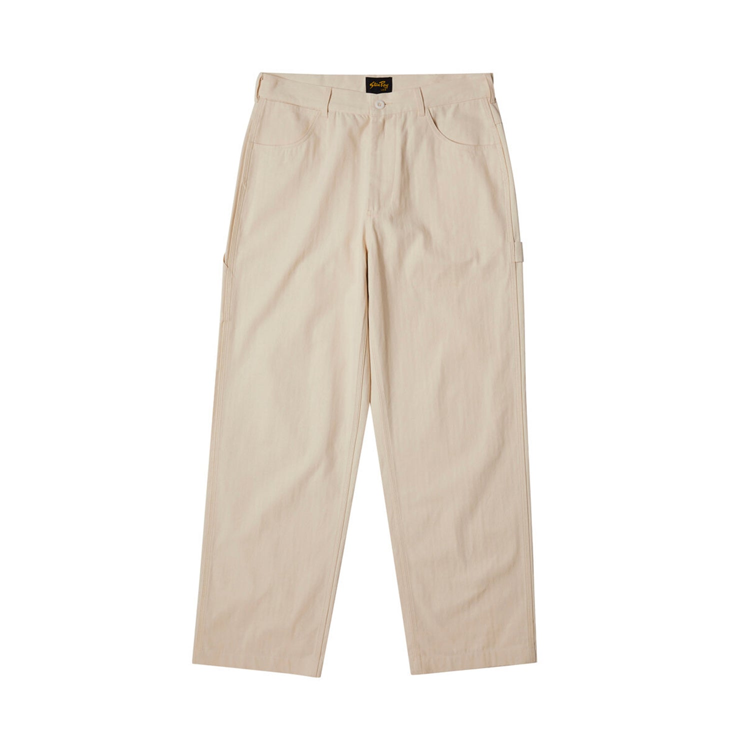 Wide Leg Painter Pant, Natural Herringbone