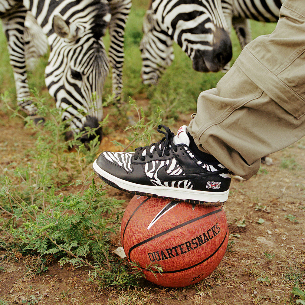 Raffle: Nike SB / Quartersnacks Dunk Low Pro “Zebra” – Lo-Fi