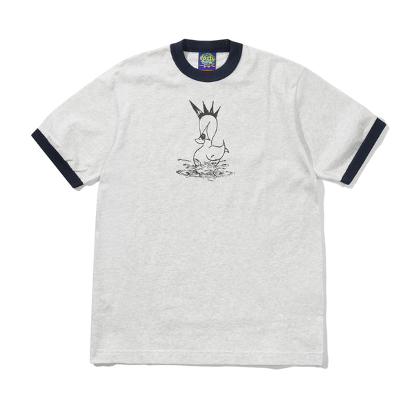 Splash Ringer Tee Ash : Navy
