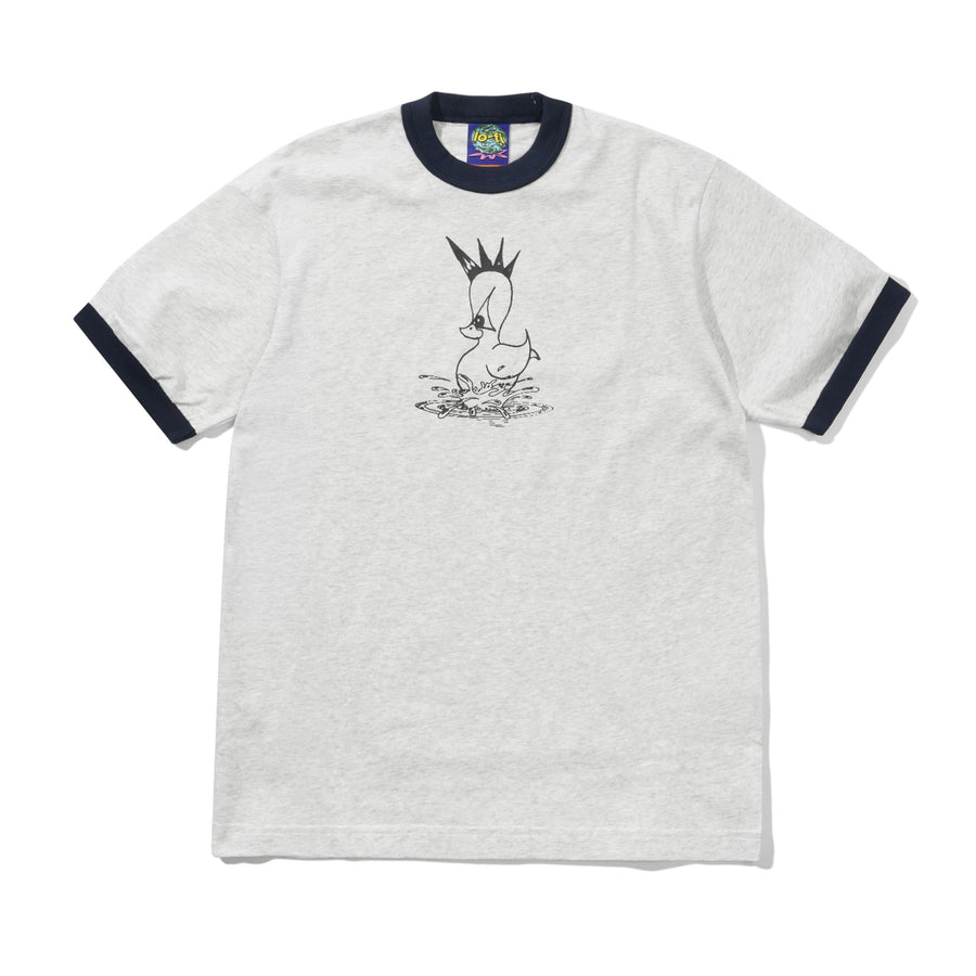 Splash Ringer Tee Ash : Navy