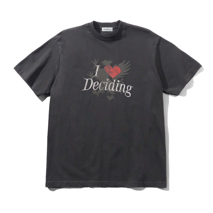 I Heart Deciding Tee Washed Black