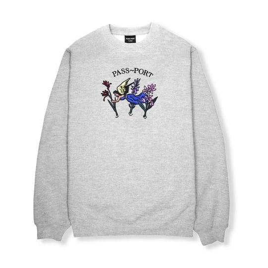 Gardening Applique Crewneck, Ash