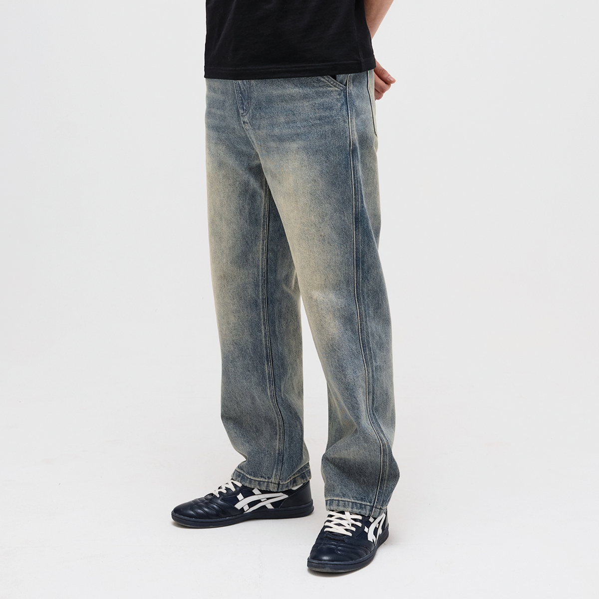 Workers Club Straight Leg Jean, Faded Wash Grey