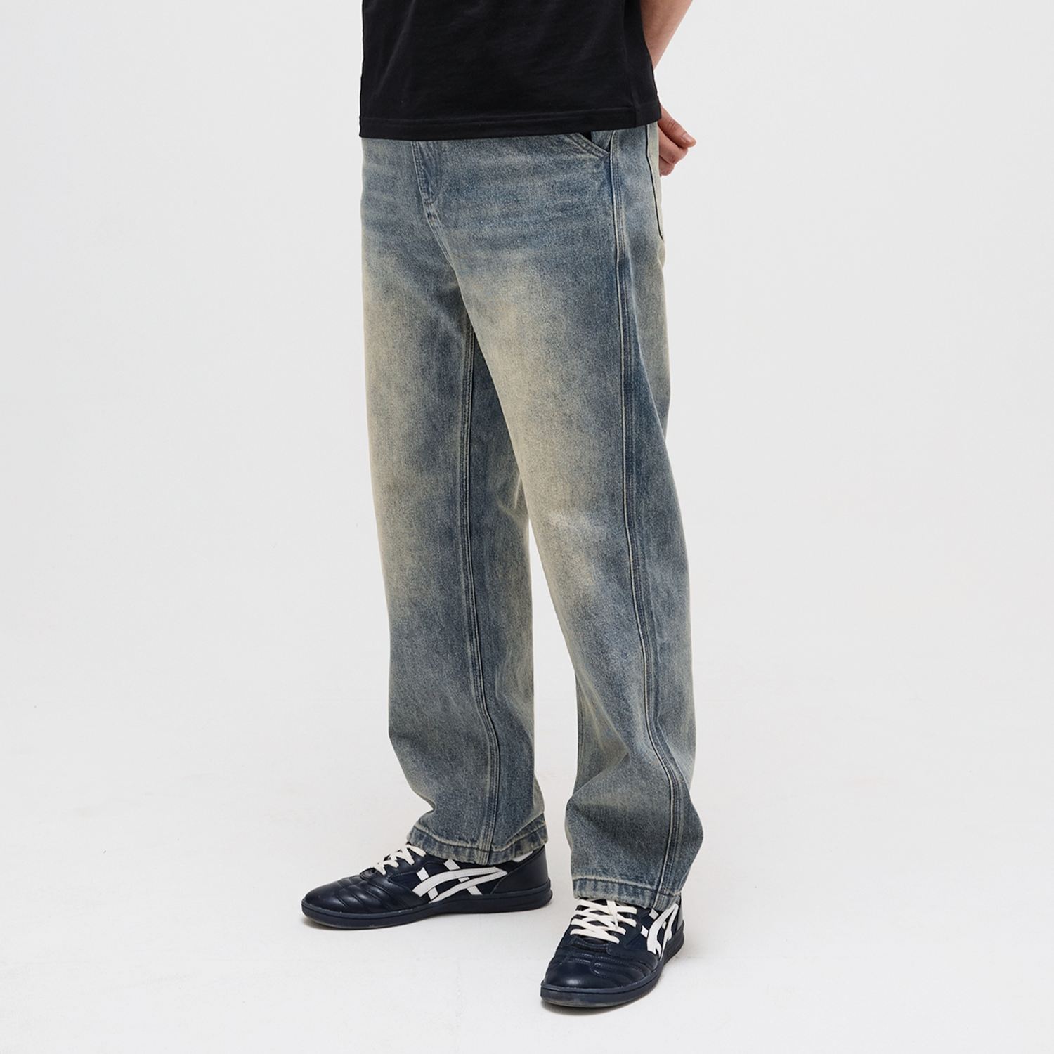 Workers Club Straight Leg Jean, Faded Wash Grey