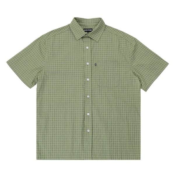 Pass~Port Workers Check S/S Shirt, Sage