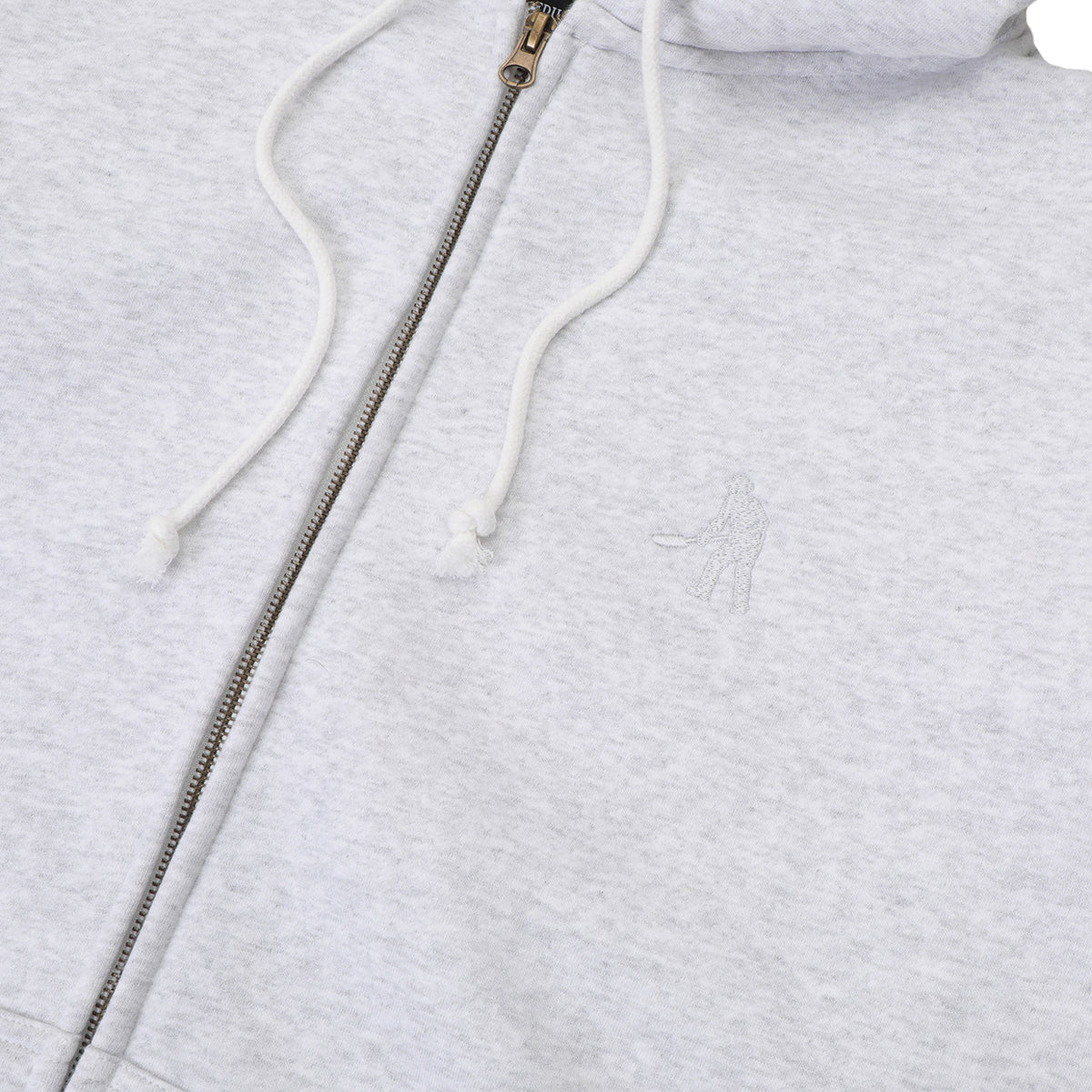 Solid Workers Zip-Thru Pullover Hood, Ice Marle