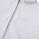 Solid Workers Zip-Thru Pullover Hood, Ice Marle