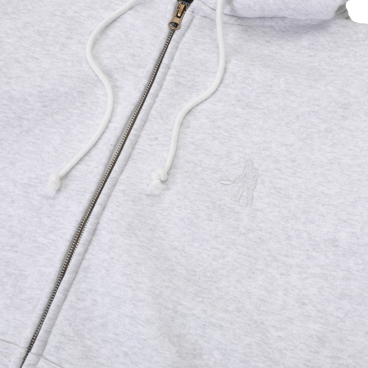 Solid Workers Zip-Thru Pullover Hood, Ice Marle