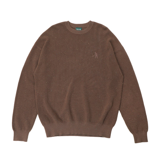 Speckled Knit Sweater, Brown