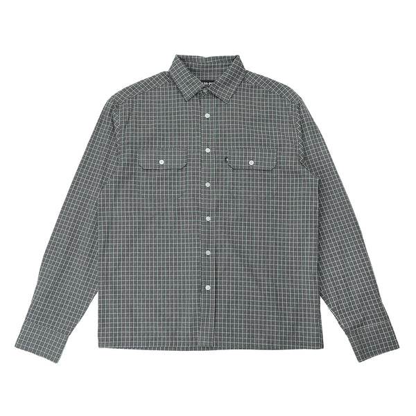 Pass~Port Workers Check L/S Shirt, Grey