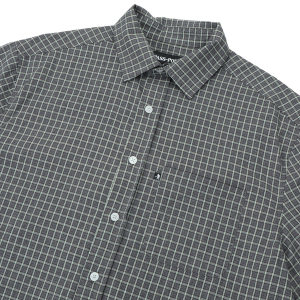 Pass~Port Workers Check L/S Shirt, Grey