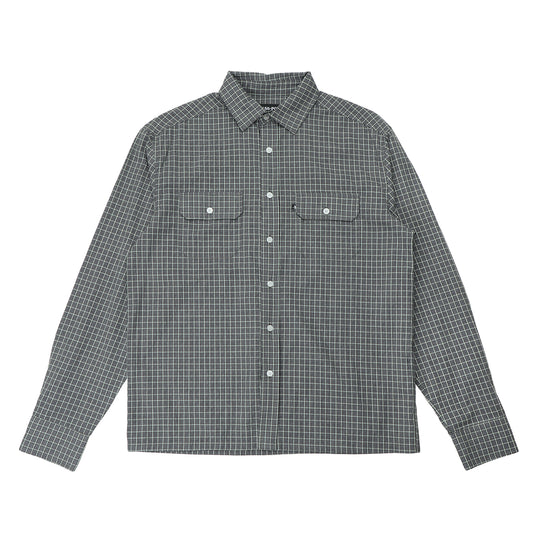 Workers Check L/S Shirt, Grey