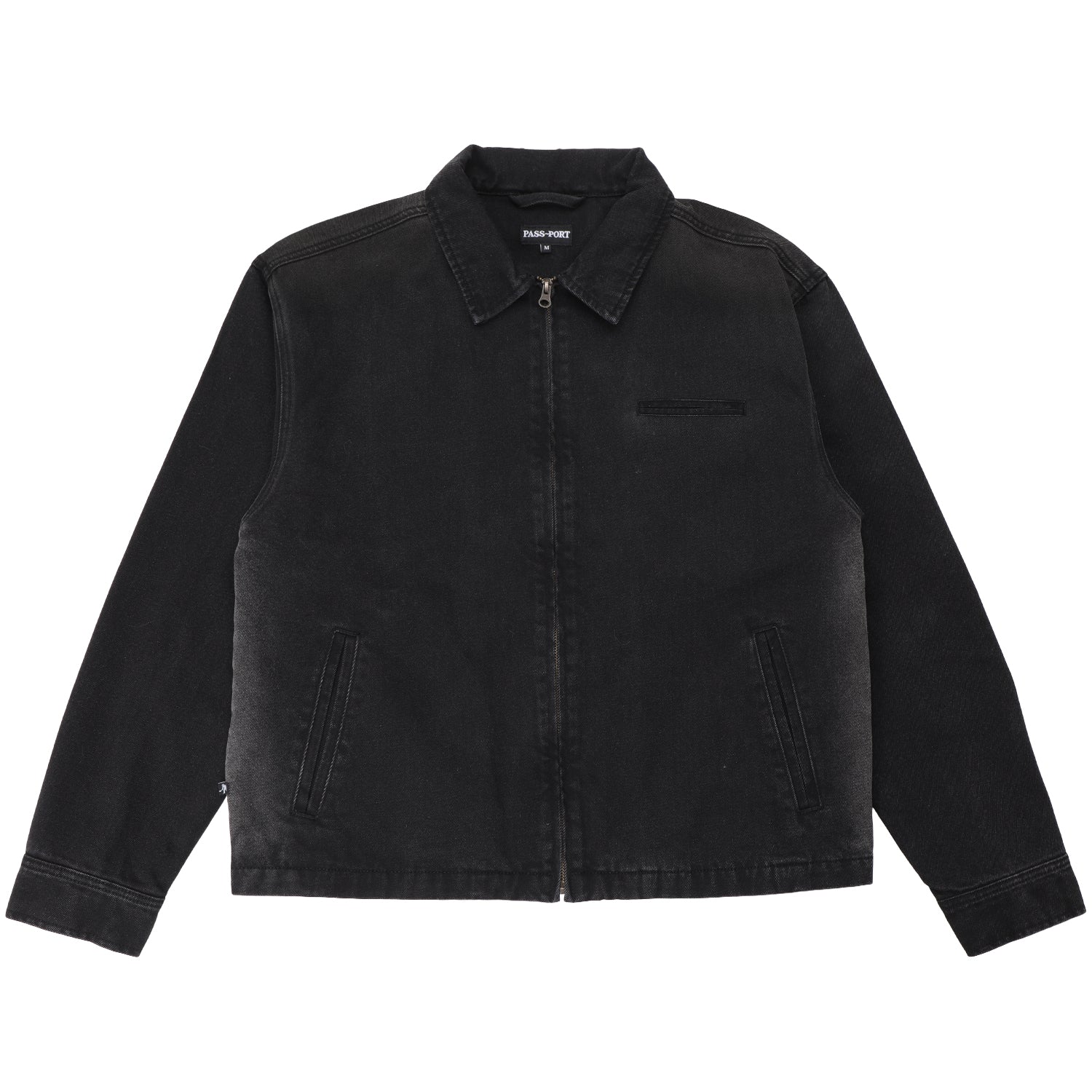 Faded Wash Workers Jacket, Black