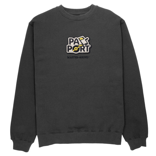 Pass~Port Master~Sound Embroidered Crewneck, Tar