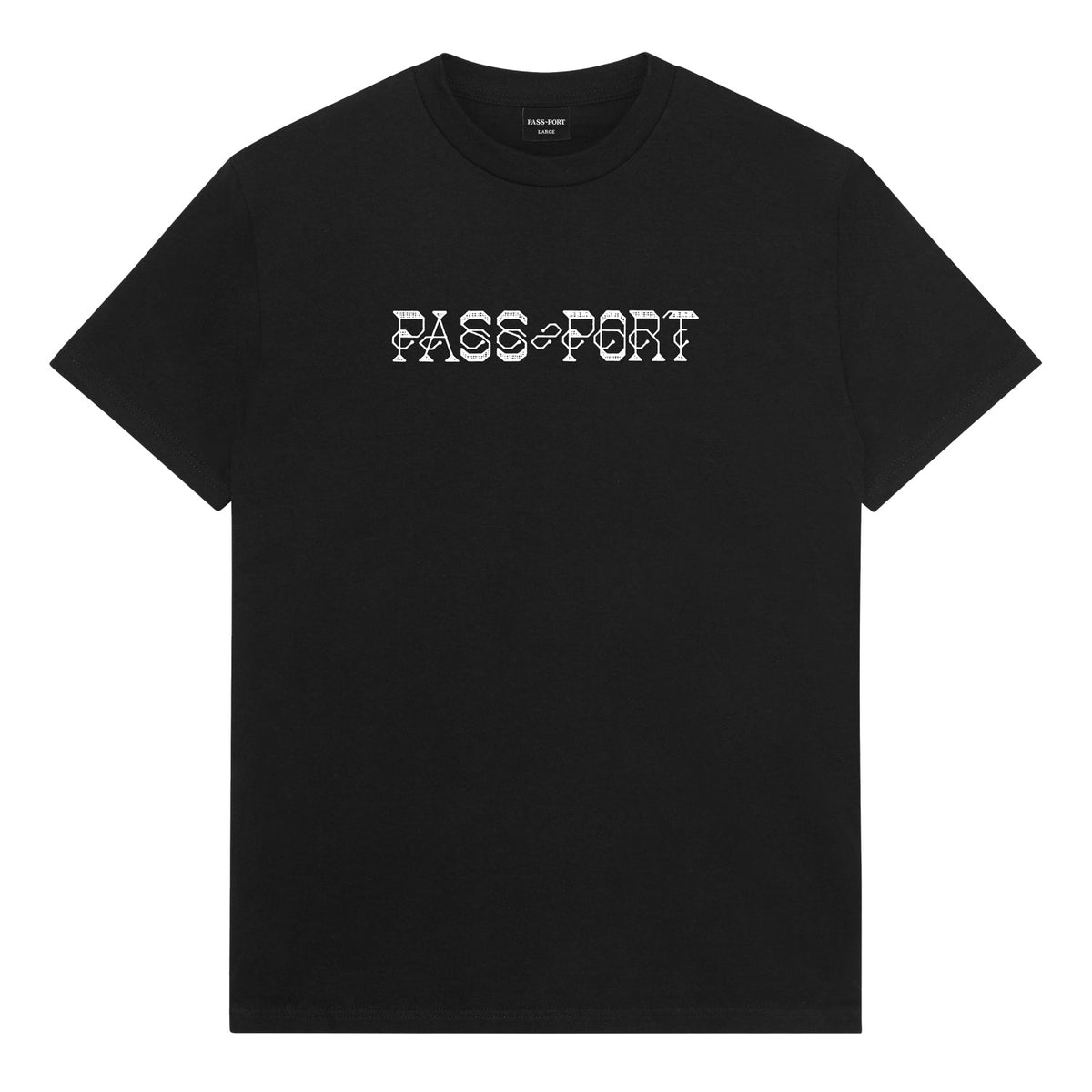 Needlework Tee, Black