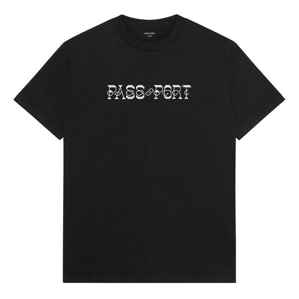Pass~Port Needlework Tee, Black