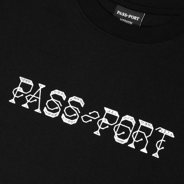 Pass~Port Needlework Tee, Black