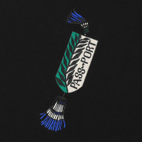 Pass~Port Tassle Tee, Black