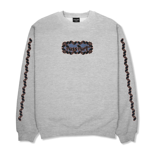 Pattoned Crewneck, Ash