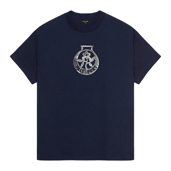 Pass~Port Brass Tee, Navy