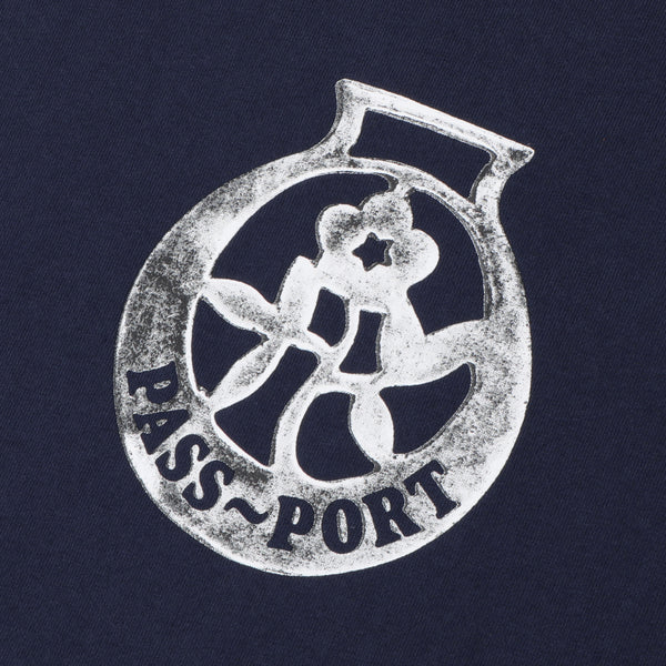 Pass~Port Brass Tee, Navy
