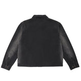 Faded Wash Workers Jacket, Black