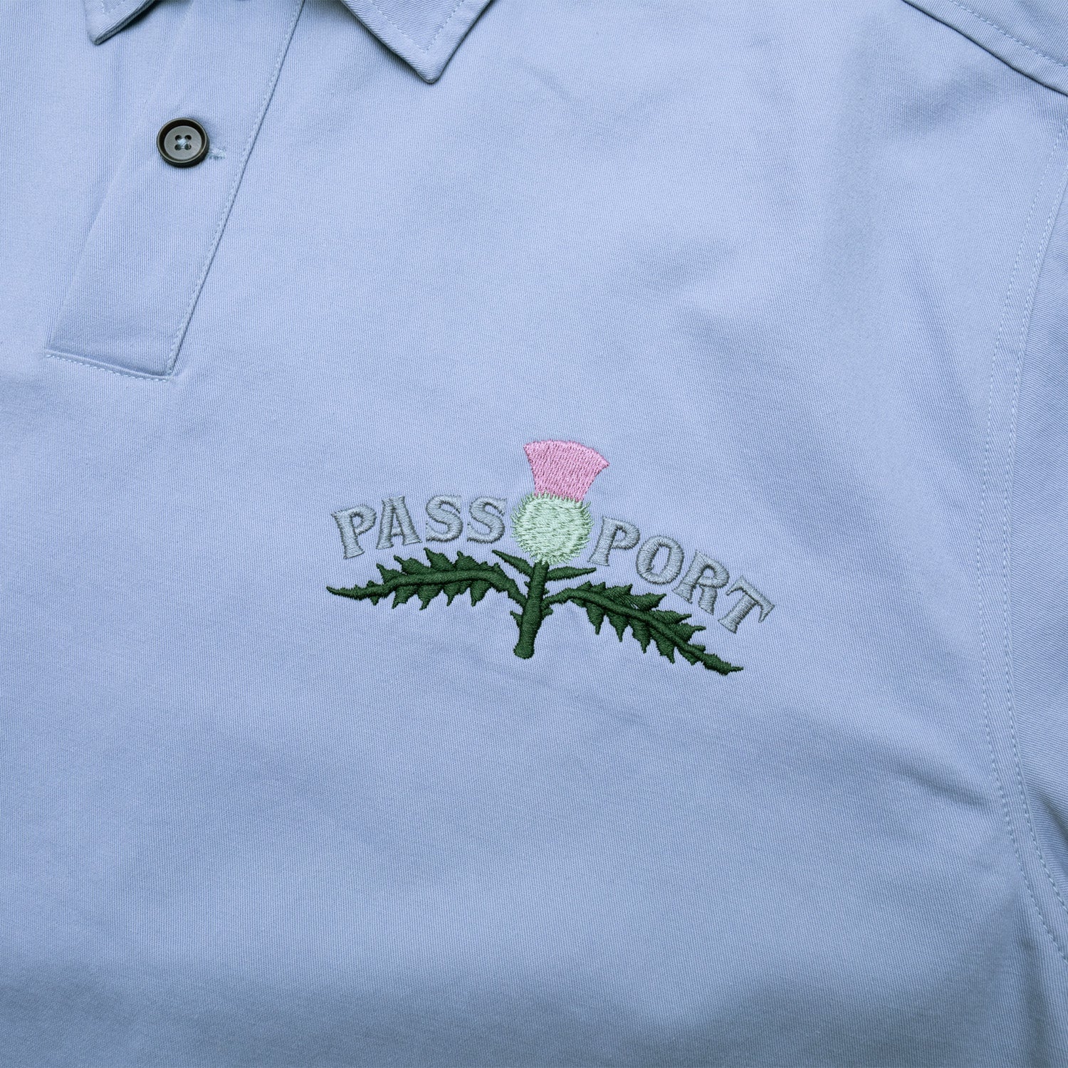 Thistle Embroidery AG L/S Shirt, Light Blue