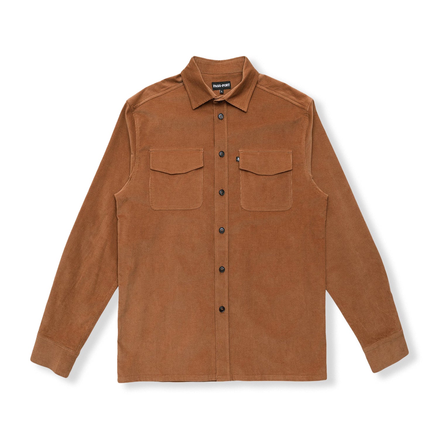 Micro Cord Workers Shirt, Caramel