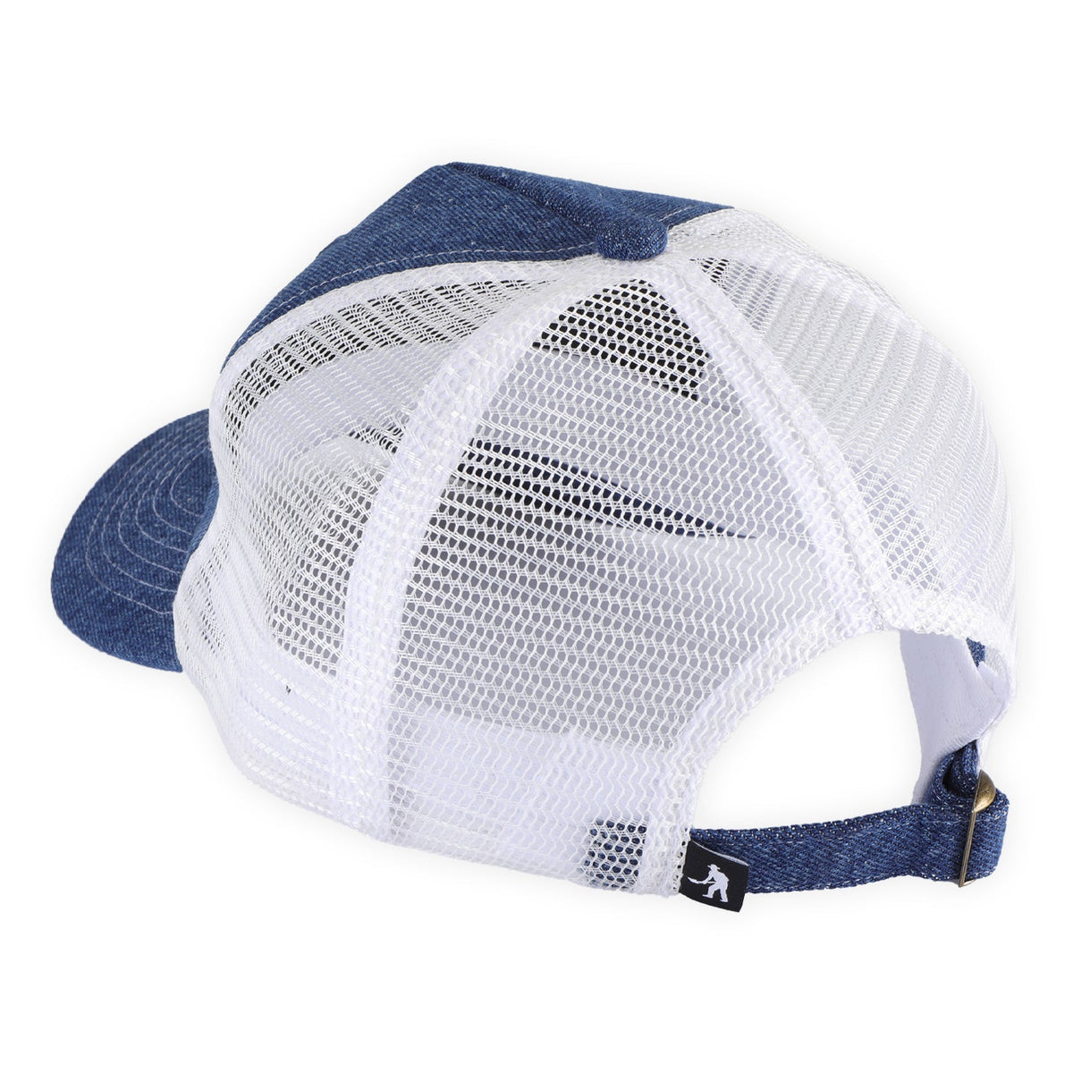 Workers club denim Packers Trucker Hat, Washed Dark Indigo