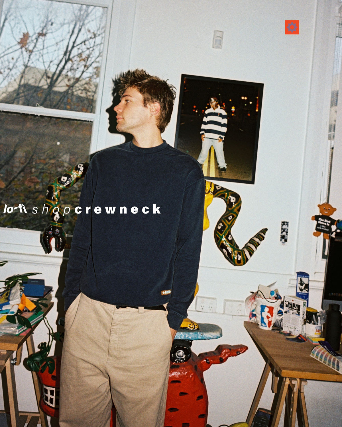 Shop Crewneck, Washed Black