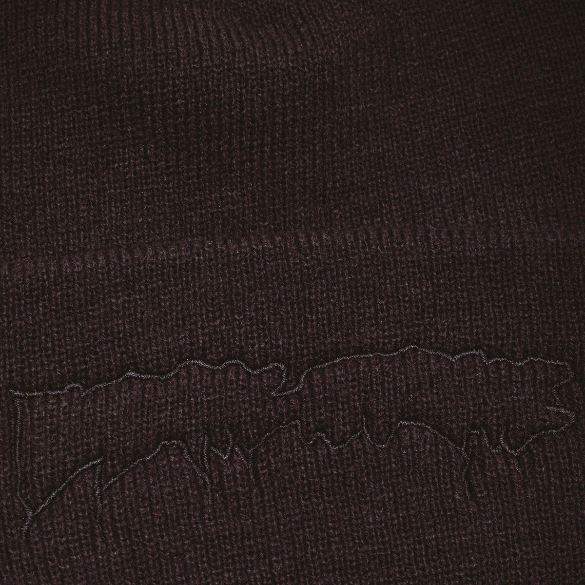 Drip Embroidered Beanie, Black