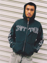Thirteen Zip-Thru Hood, Washed Navy