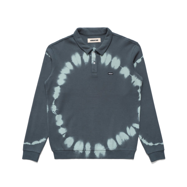Metalwood Mini Metal Logo L/S Thermal Polo, Marine
