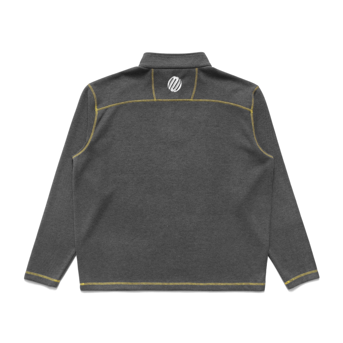 Contrast Stitch 1/4 Zip Pullover, Charcoal