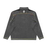 Contrast Stitch 1/4 Zip Pullover, Charcoal