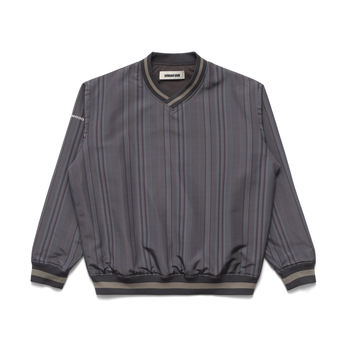 Lined V-Neck Pullover, Multi-Colour